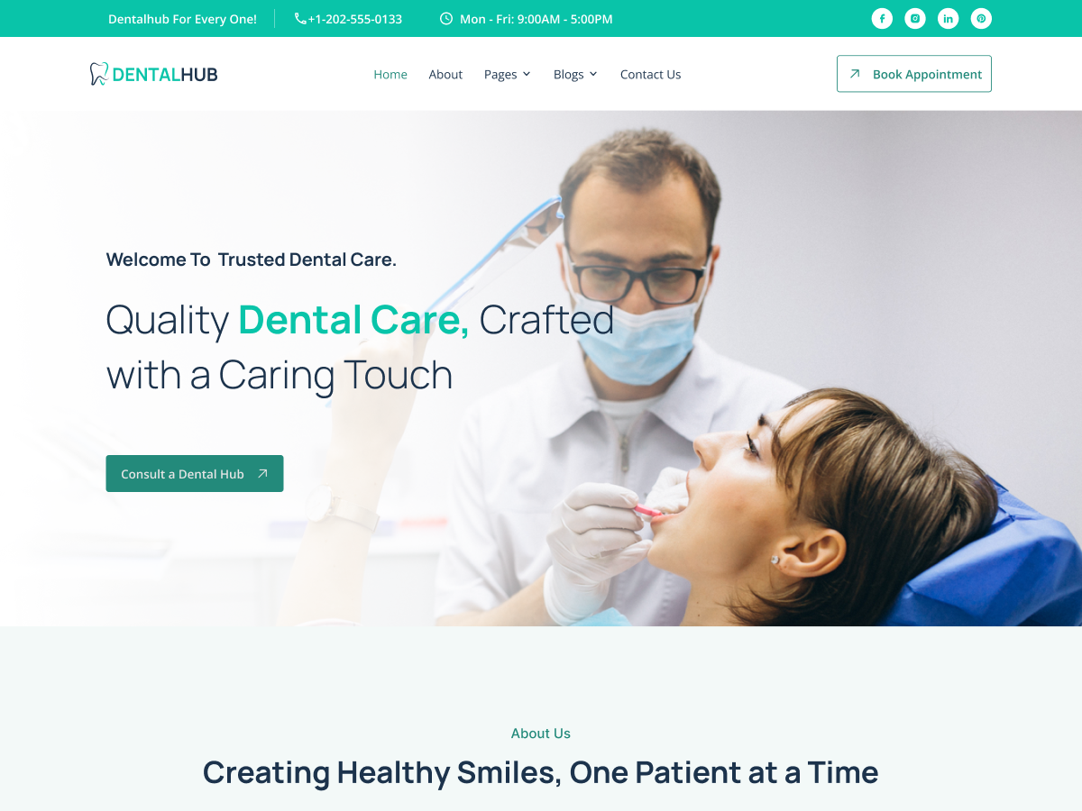 Dental Hub theme screenshot