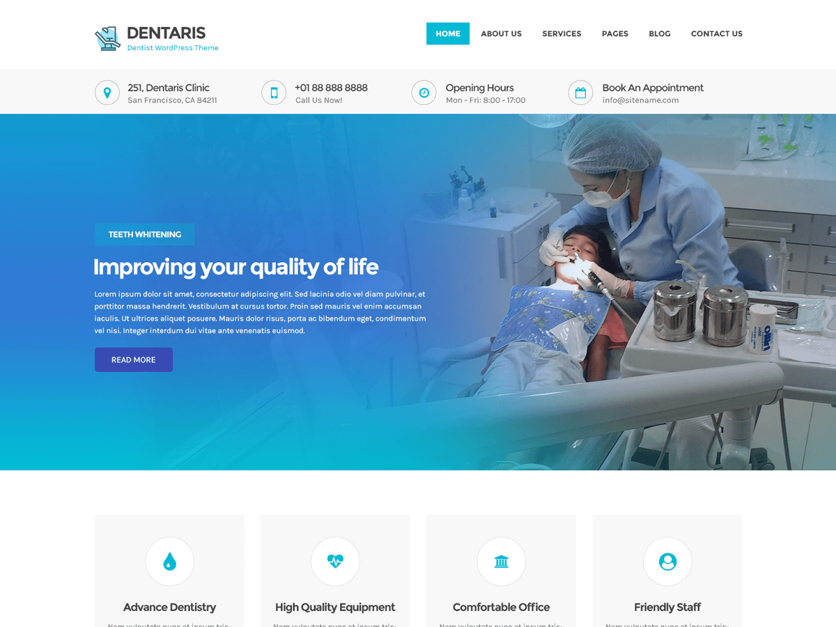 Dentaris theme screenshot