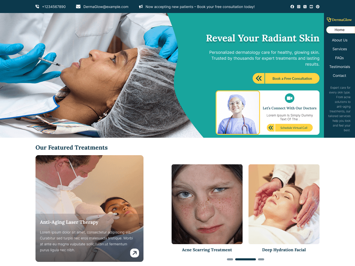 Dermatologist Clinic theme screenshot