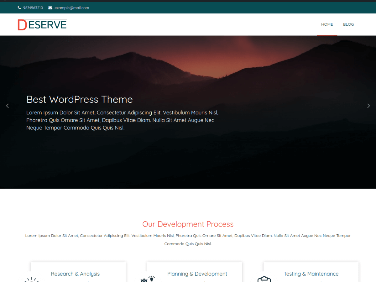 Deserve theme screenshot