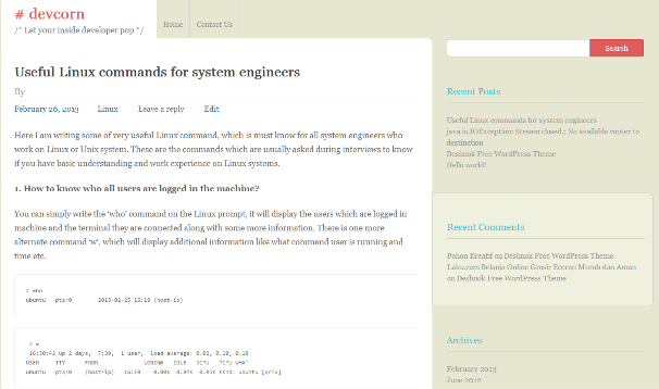 Deshnok theme screenshot
