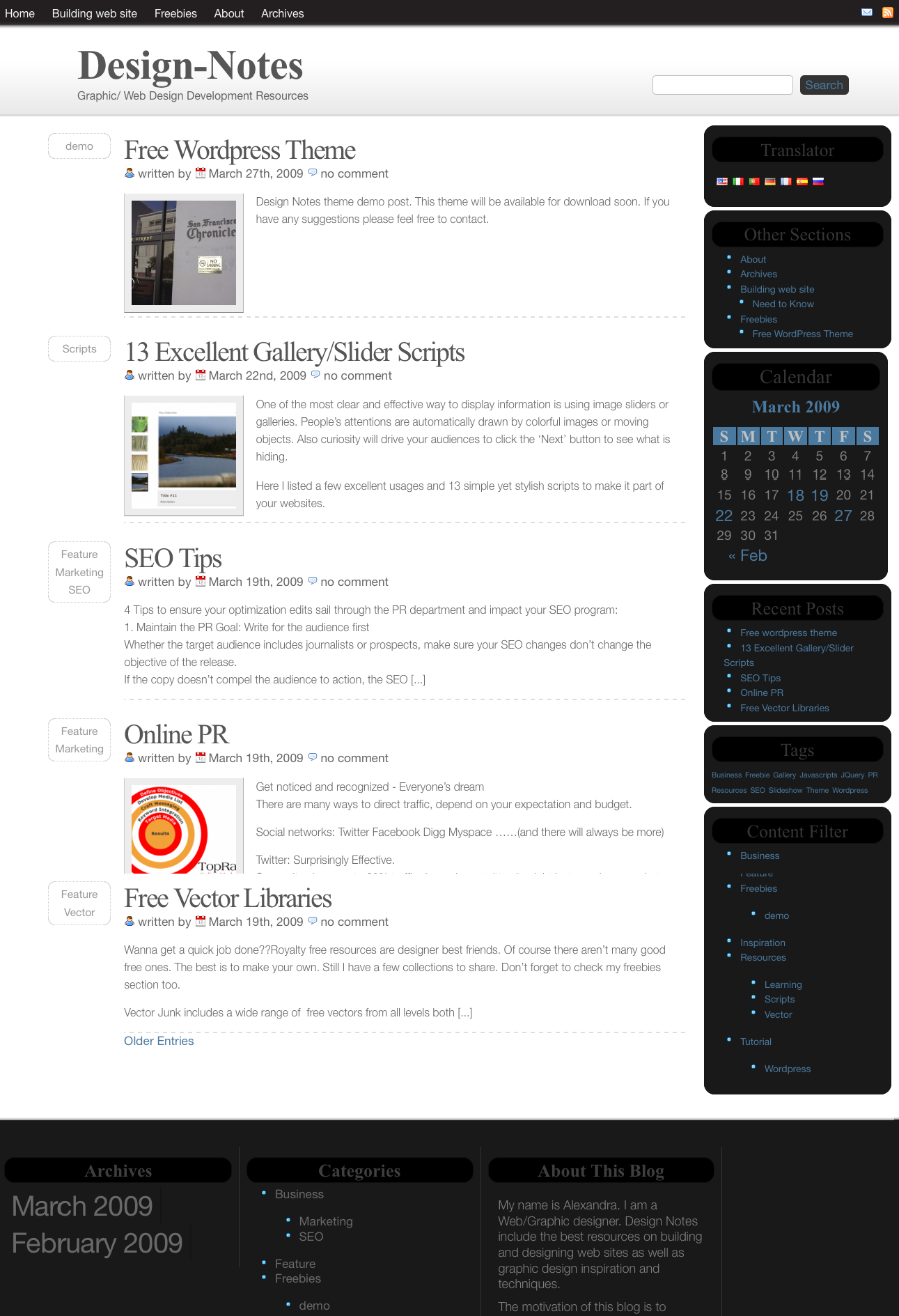 Design Notes theme screenshot