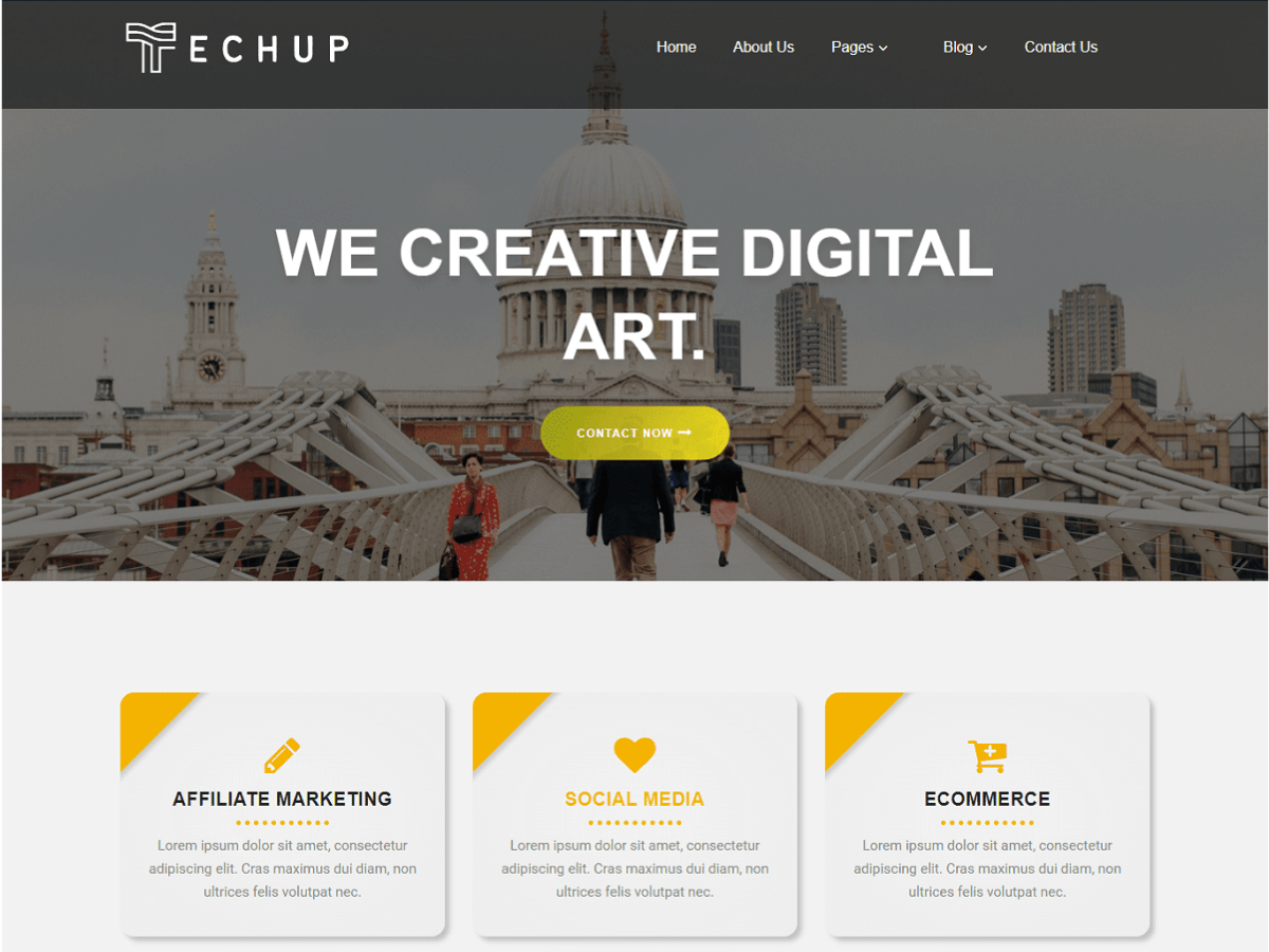 Design Techup theme screenshot