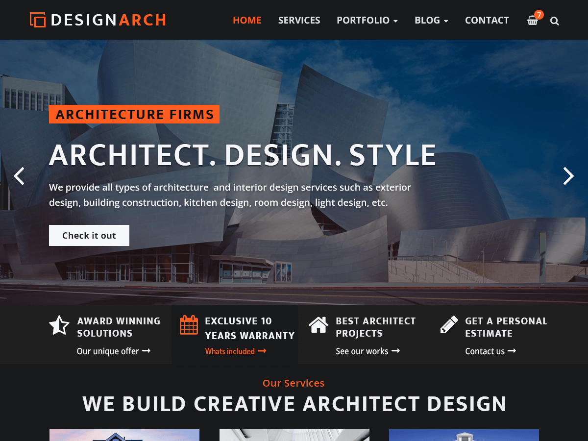 Designarch theme screenshot