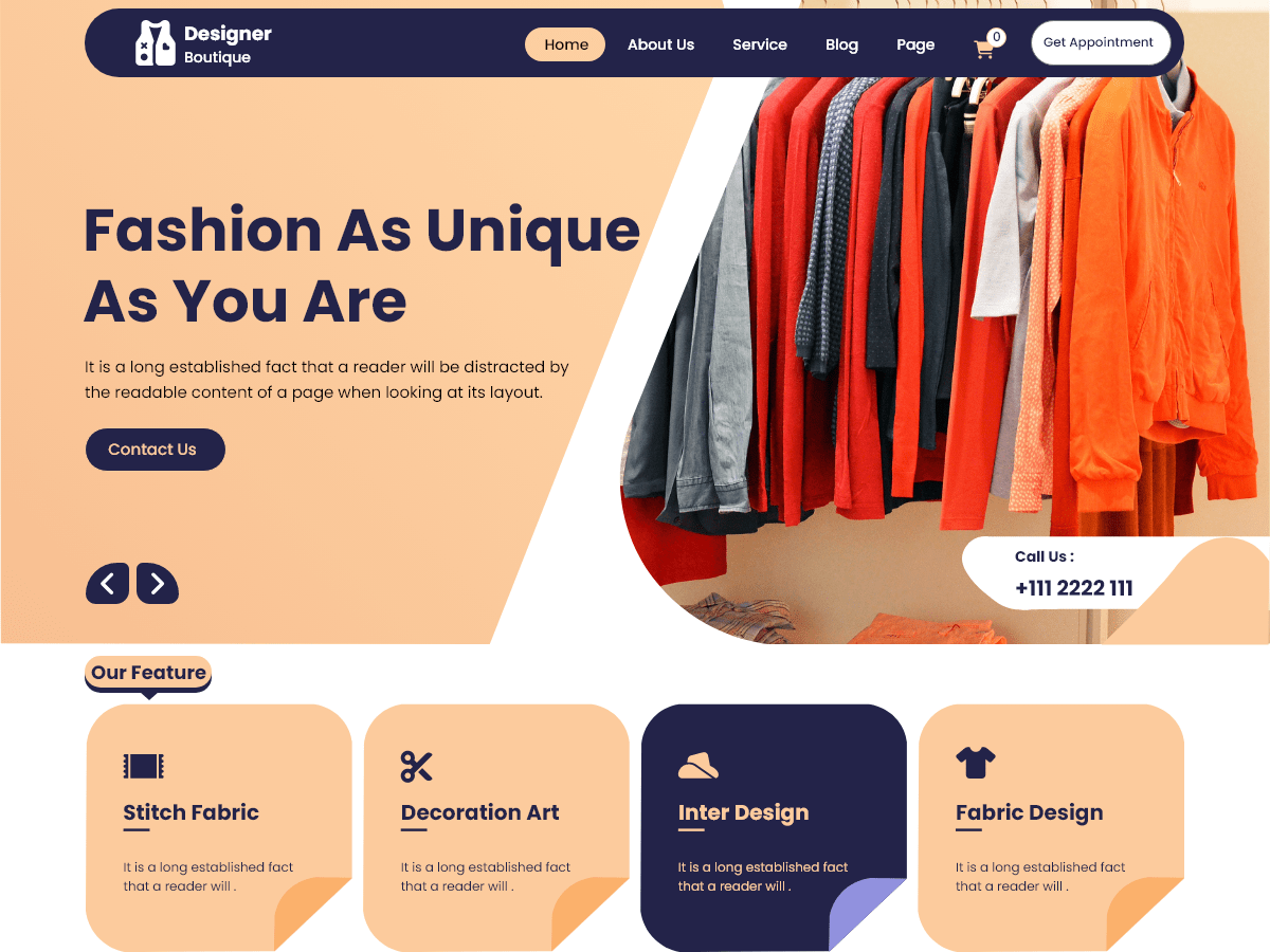 Designer Boutique theme screenshot