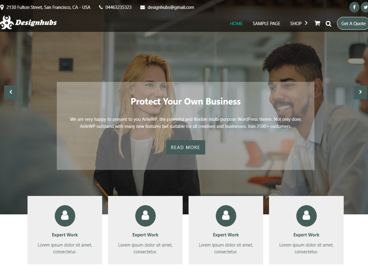 DesignHubs theme screenshot