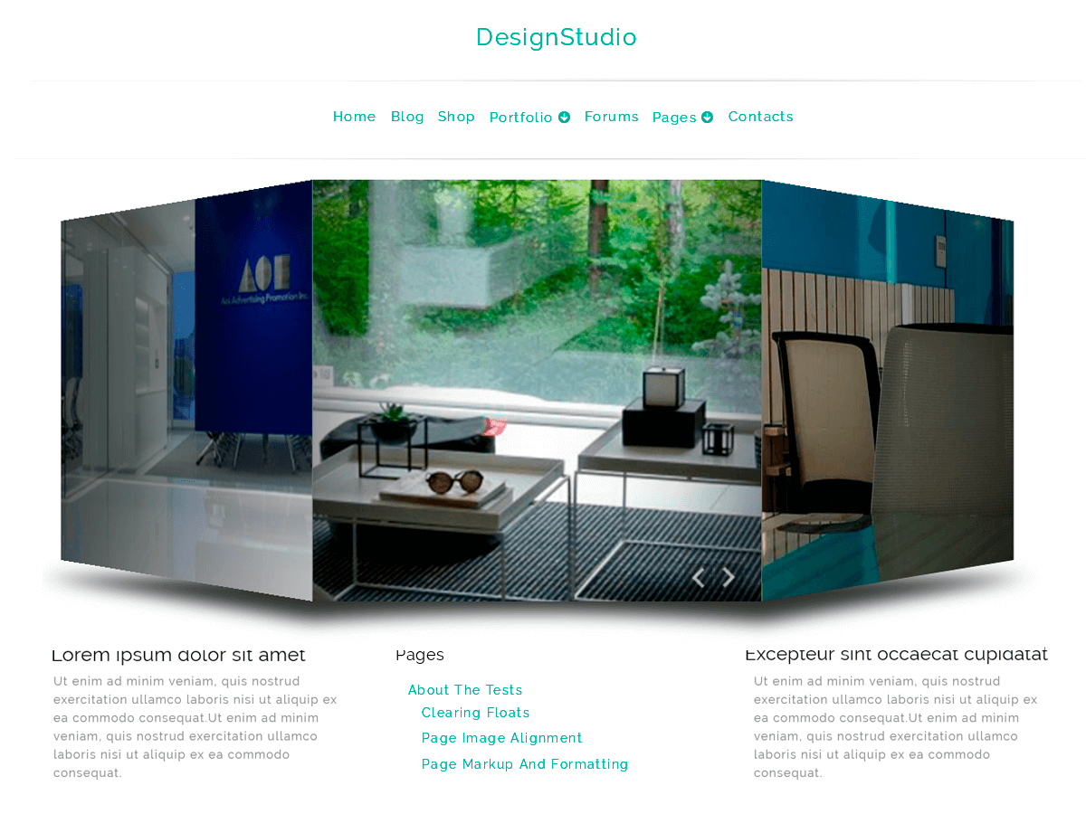 DesignStudio theme screenshot
