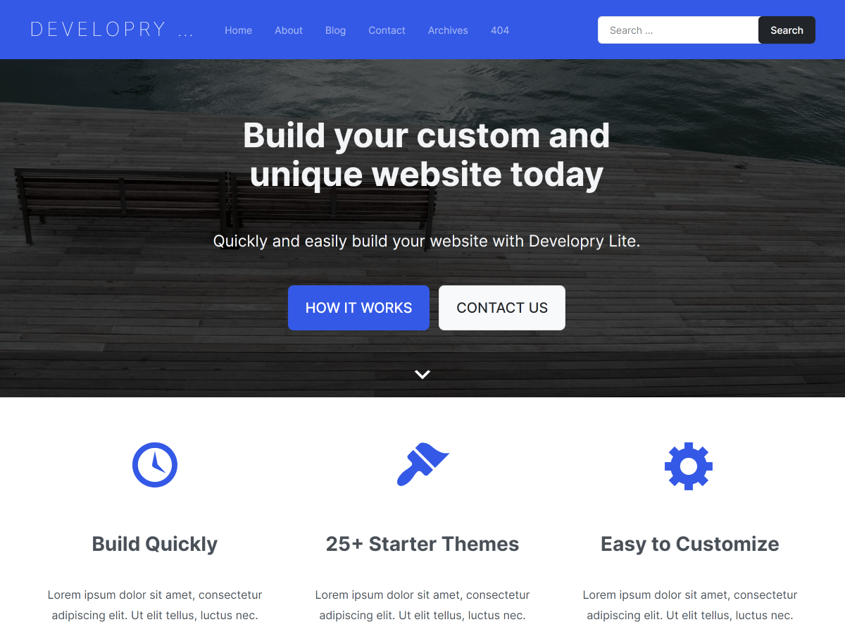 Developry Lite theme screenshot