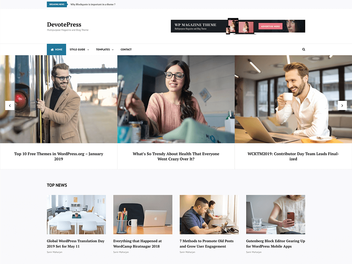 DevotePress theme screenshot