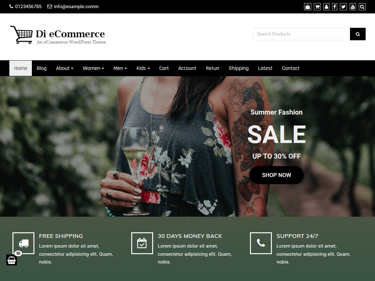 Di eCommerce theme screenshot