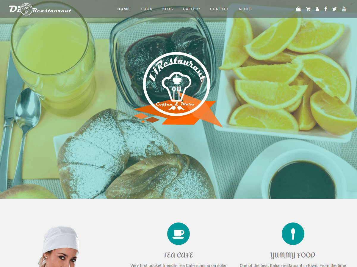 Di Restaurant theme screenshot