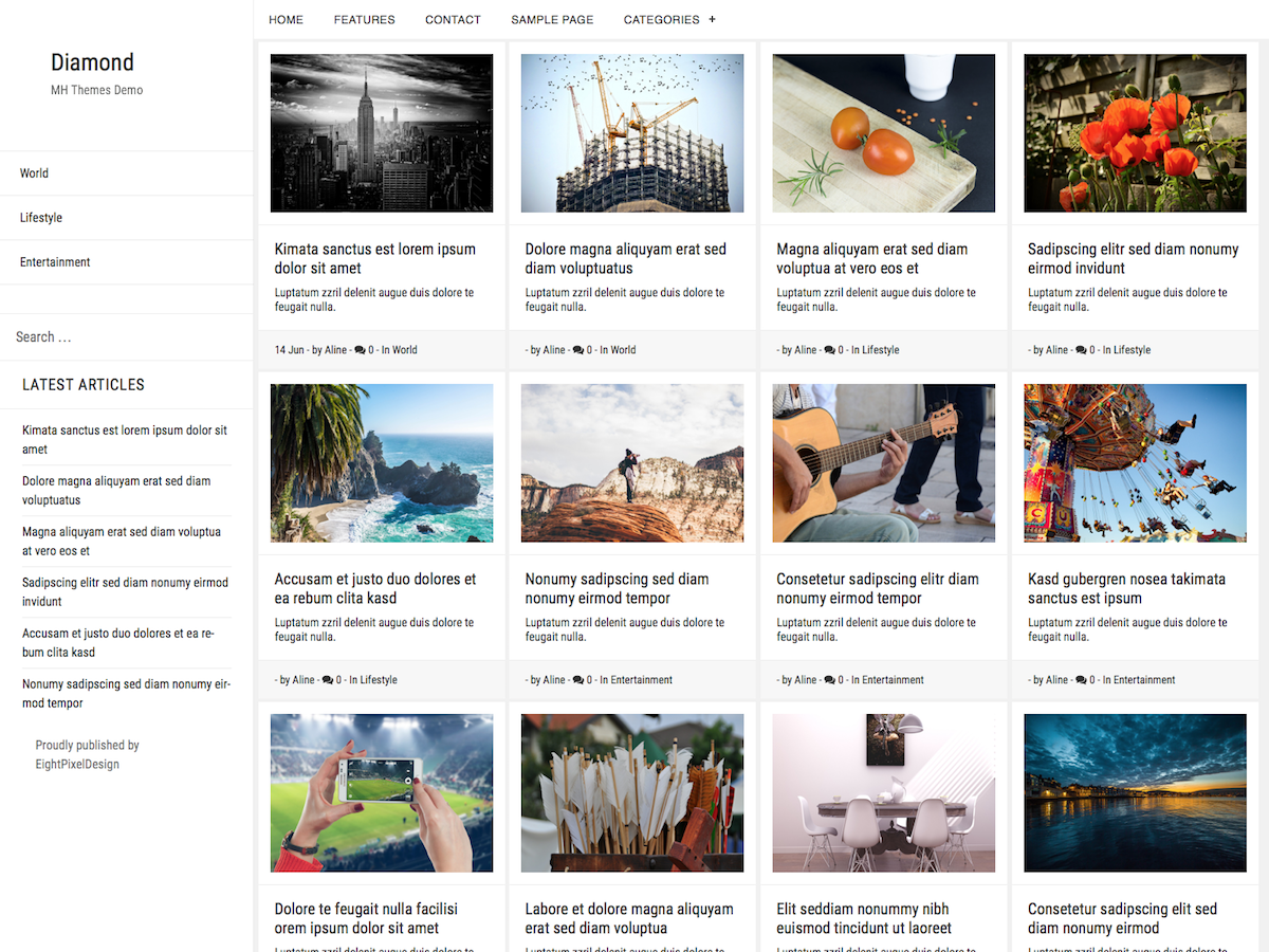 Diamond theme screenshot