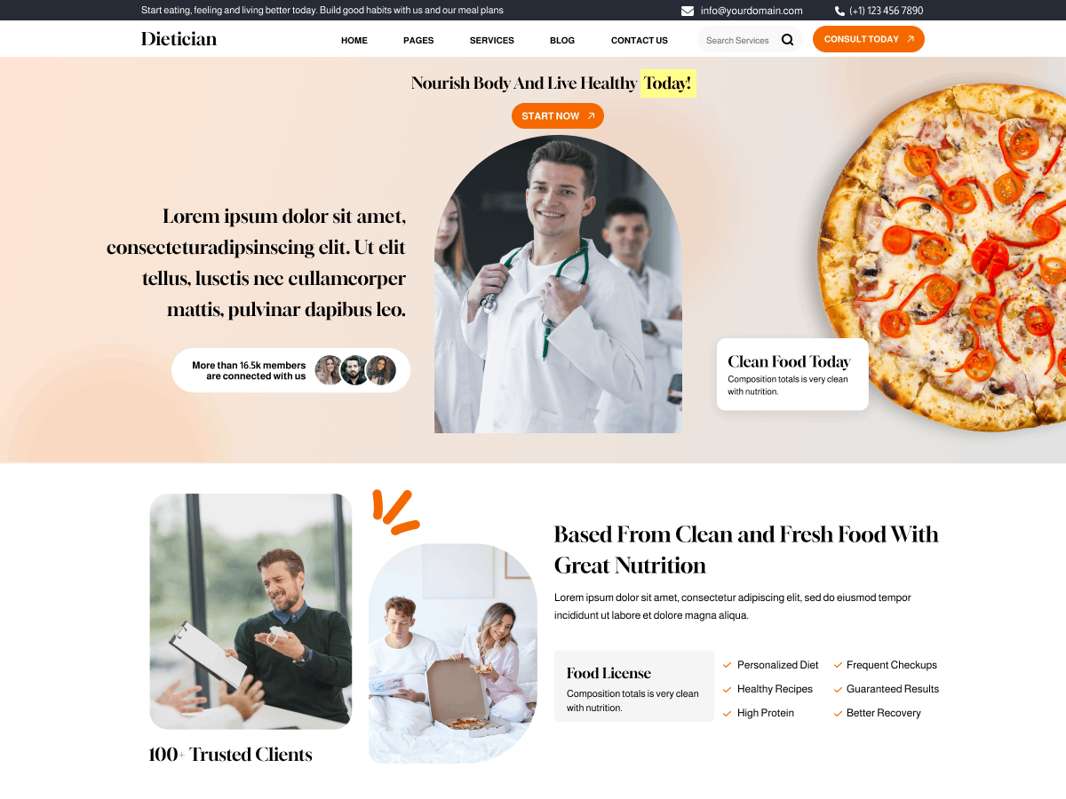 Diet Consultant theme screenshot
