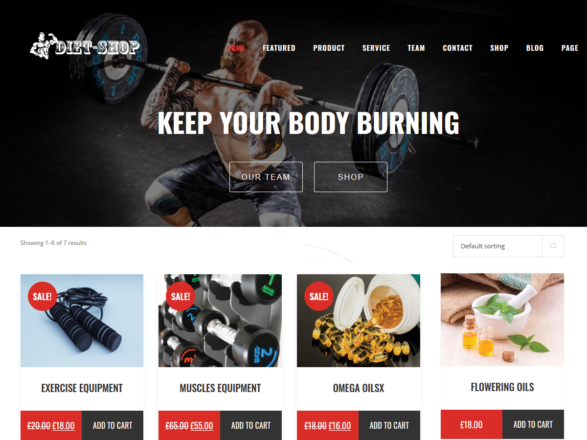 Diet Shop theme screenshot