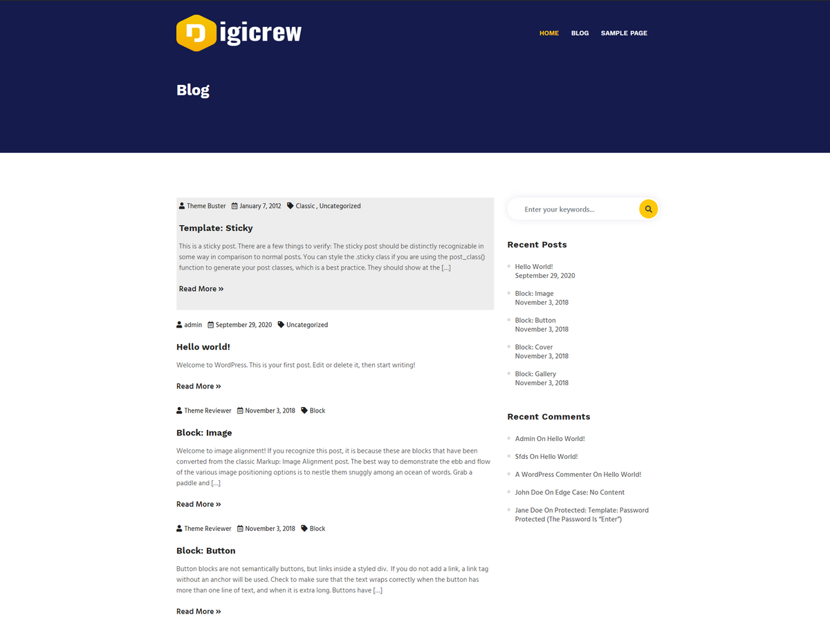 Digicrew theme screenshot