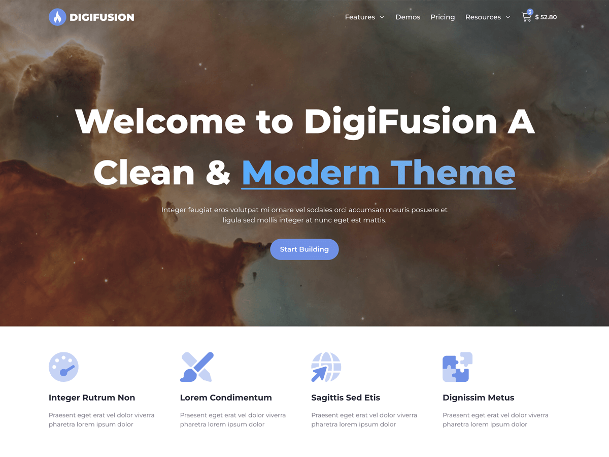 DigiFusion theme screenshot