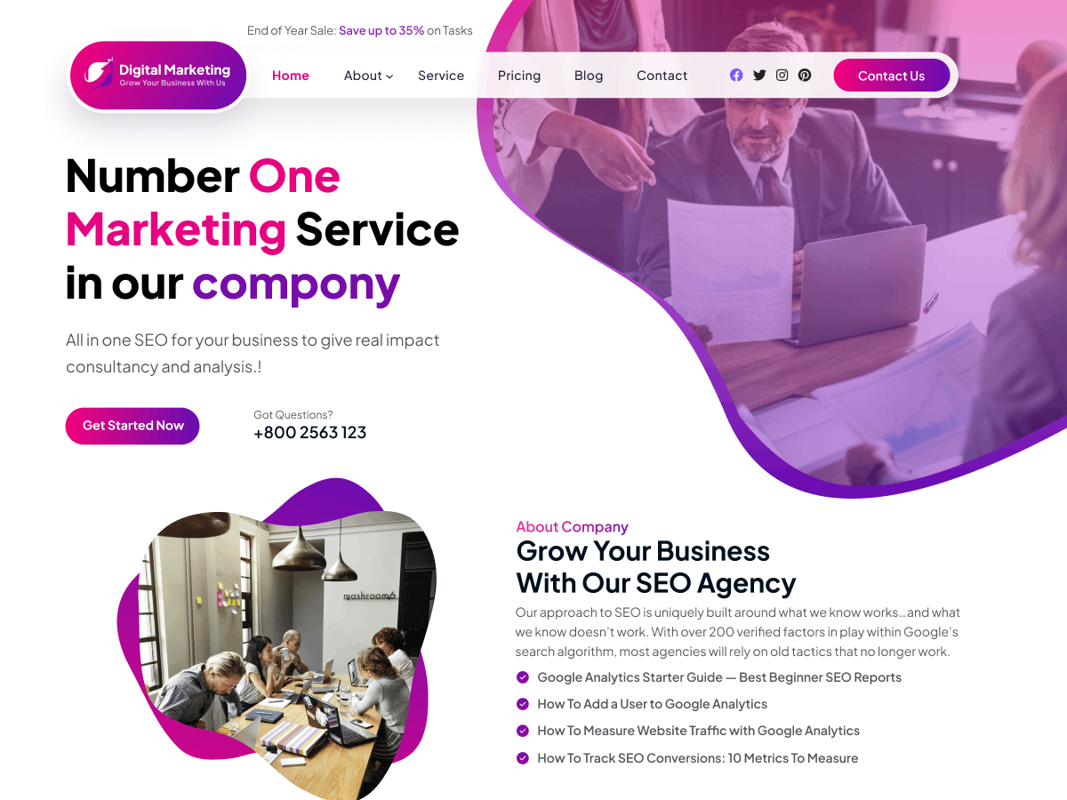 Digital Advertising Agency theme screenshot