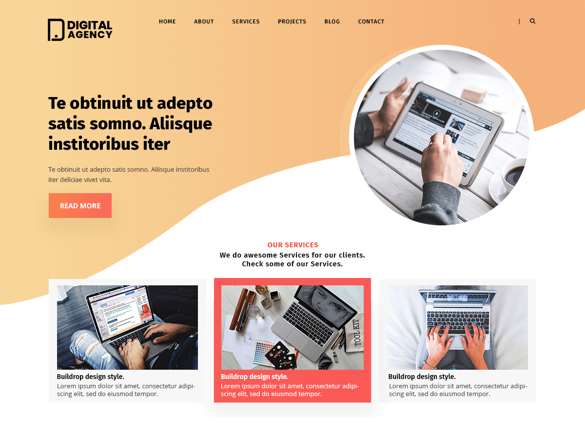 Digital Agency Lite theme screenshot
