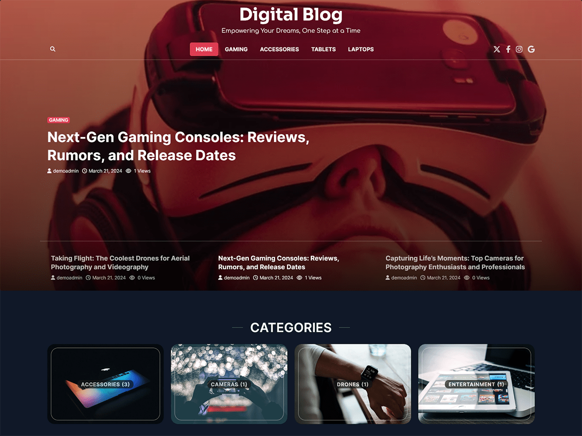 Digital Blog theme screenshot