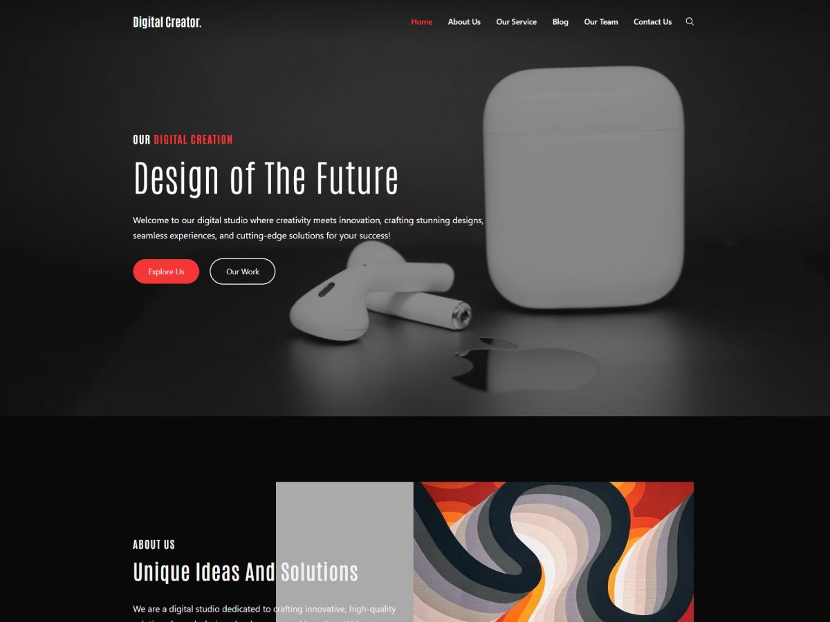 Digital Creator theme screenshot