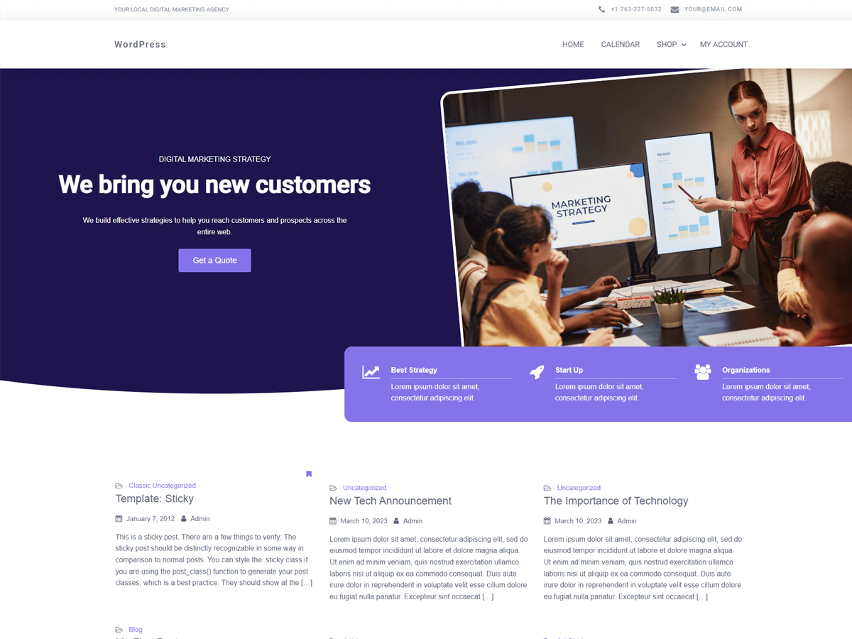 Digital Marketing Blog theme screenshot