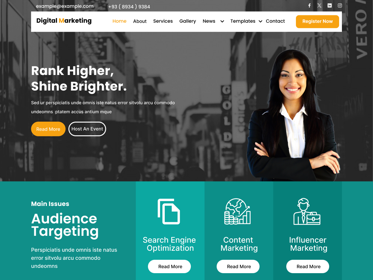 Digital Marketing Freelancer theme screenshot