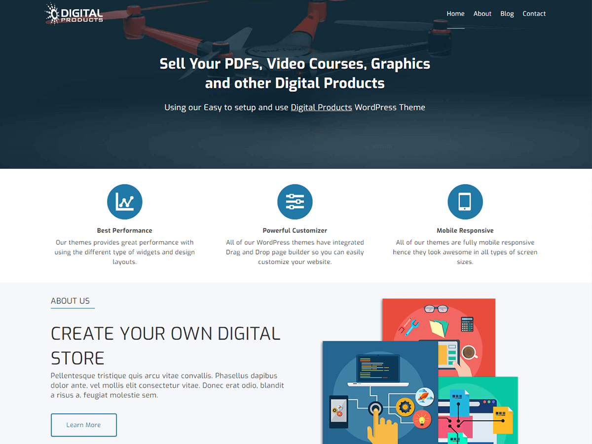 Digital Products theme screenshot