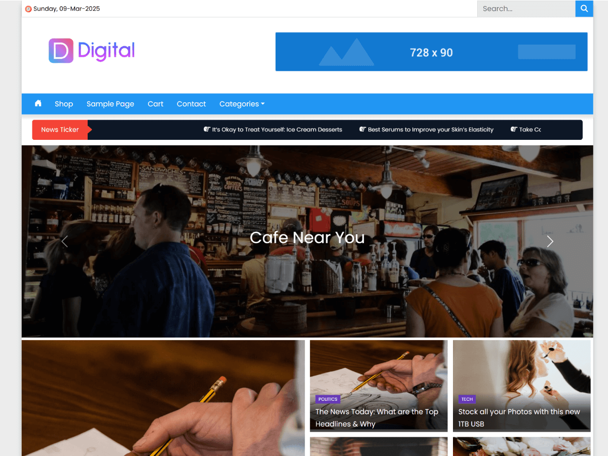 Digital theme screenshot