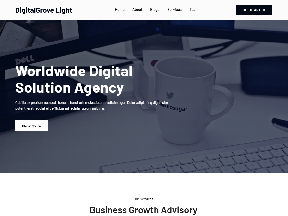DigitalGrove Light theme screenshot