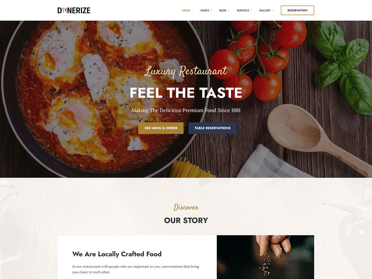 Dinerize theme screenshot