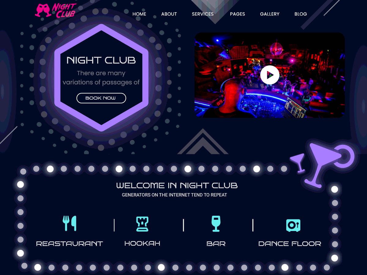 Disco Night Club theme screenshot