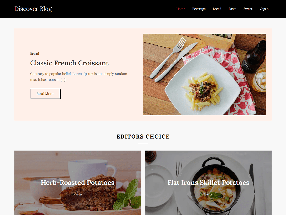 Discover Blog theme screenshot