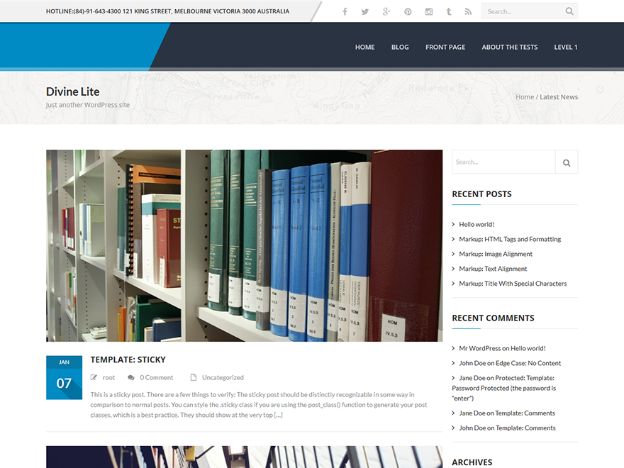 Divine Lite theme screenshot