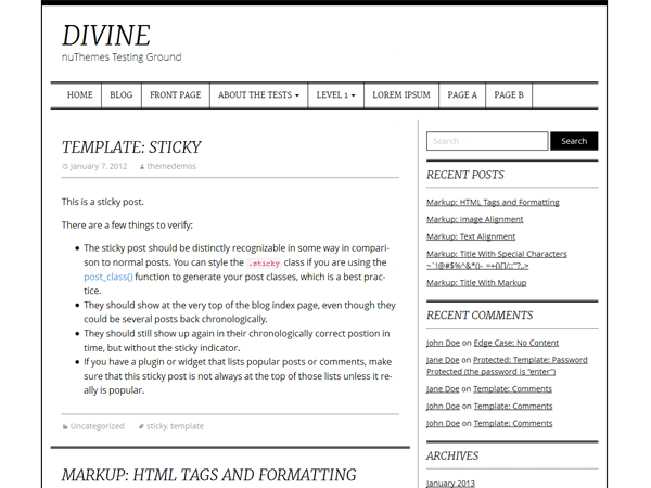 Divine theme screenshot