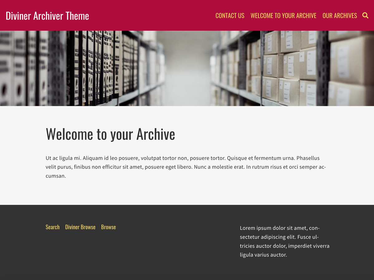 Diviner Archive theme screenshot