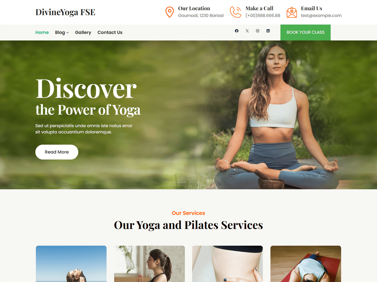 DivineYoga FSE theme screenshot