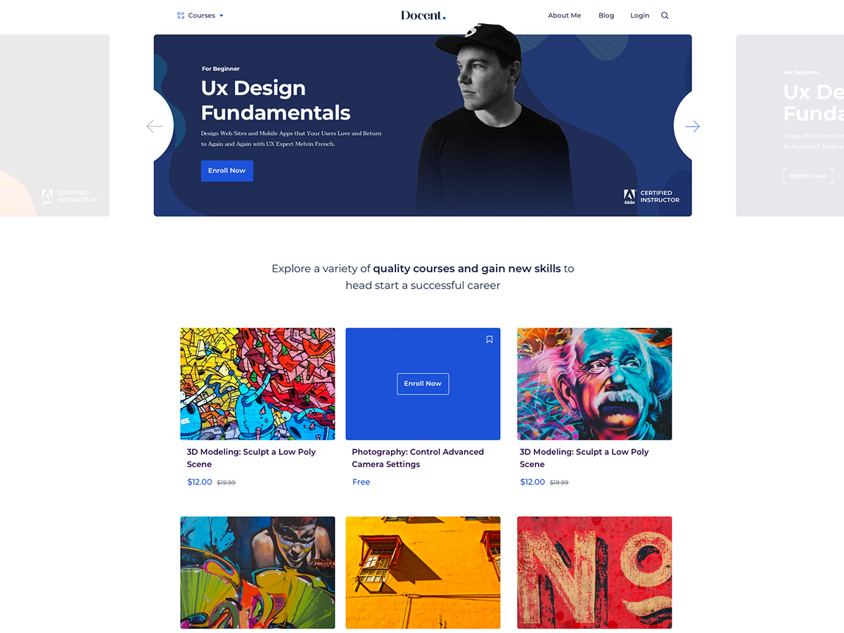 Docent theme screenshot