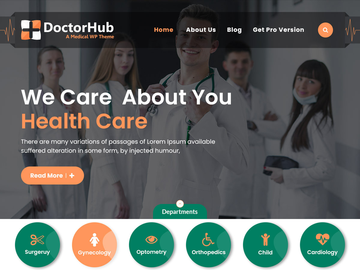 DoctorHub theme screenshot