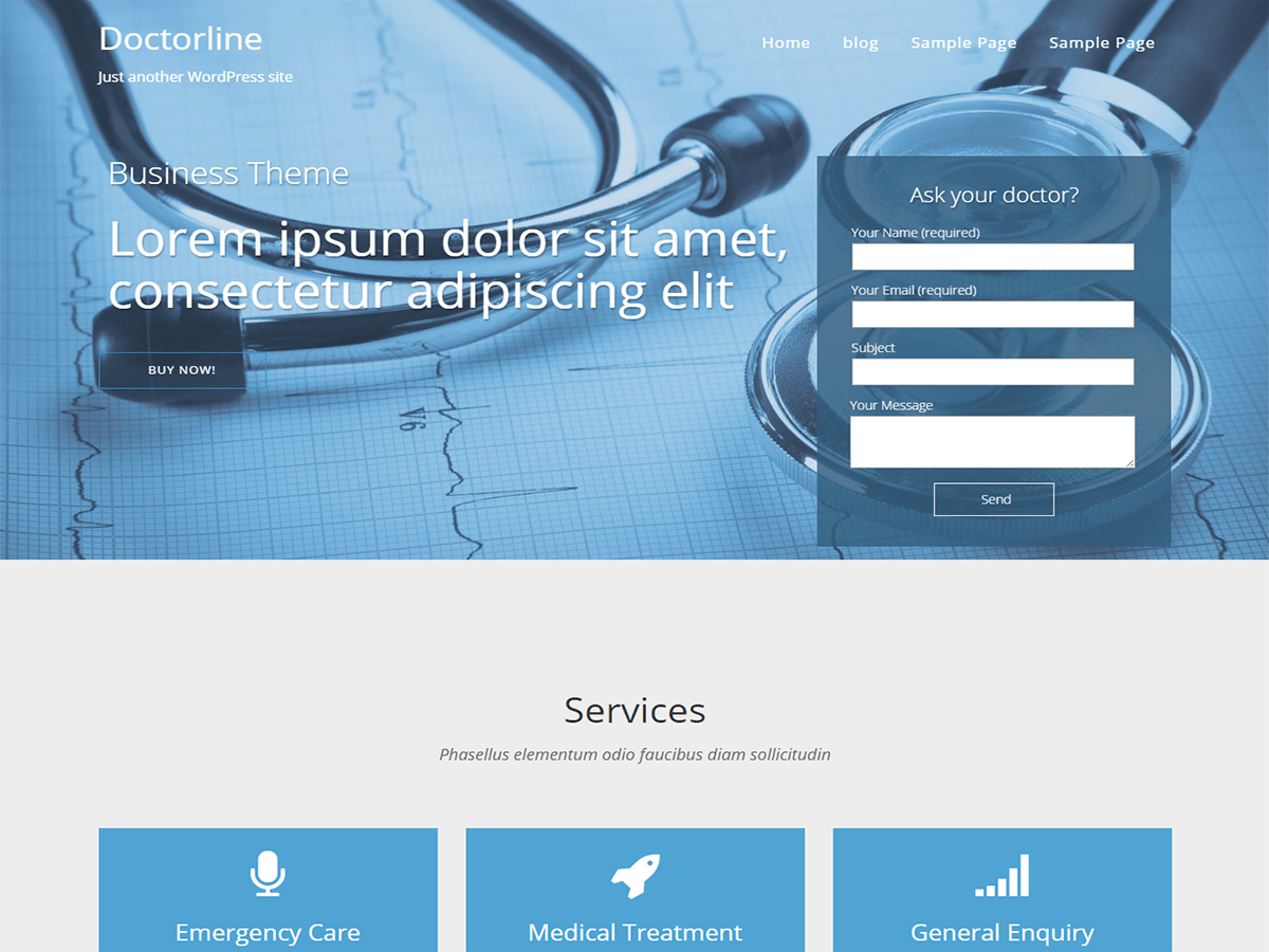 doctorsline theme screenshot