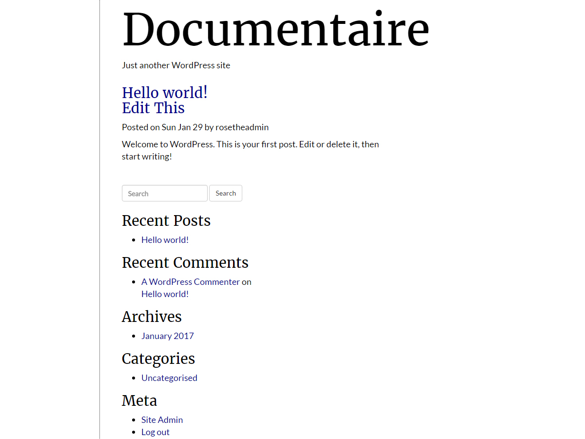 Documentaire theme screenshot