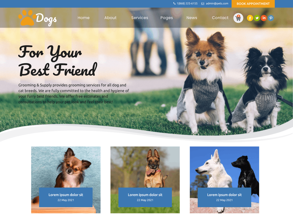 Dog Breeder theme screenshot