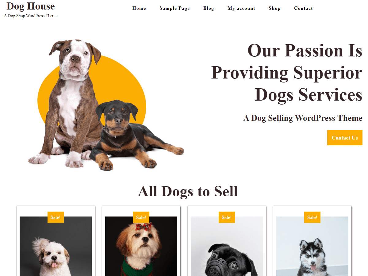 Dog House theme screenshot