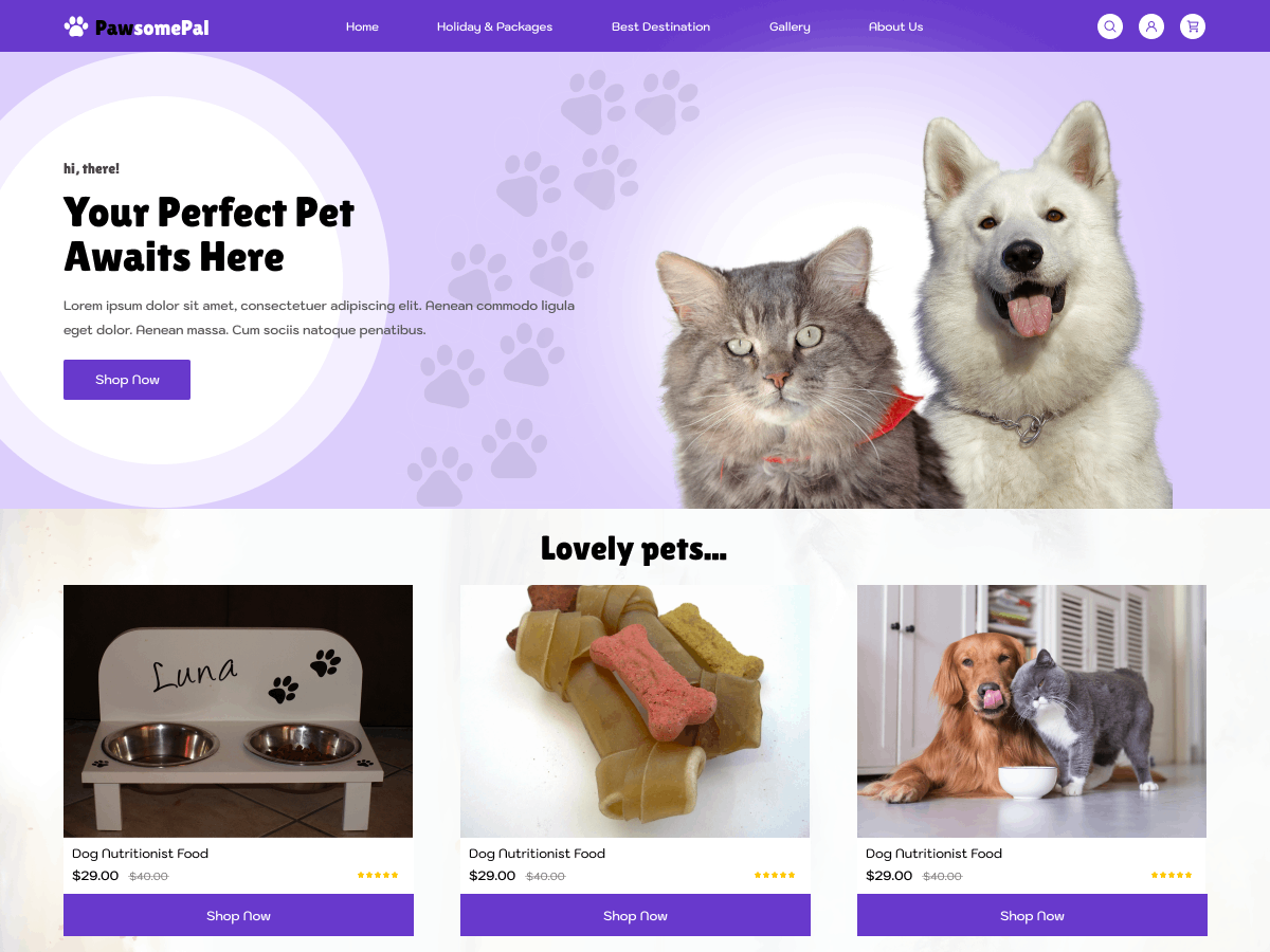 Dog Pet House theme screenshot