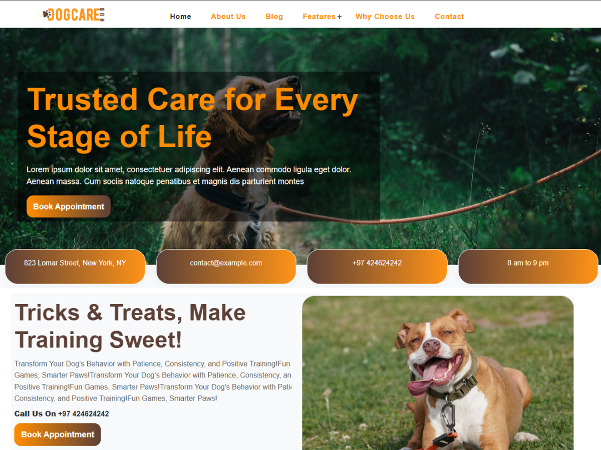 Dogcare Hub theme screenshot