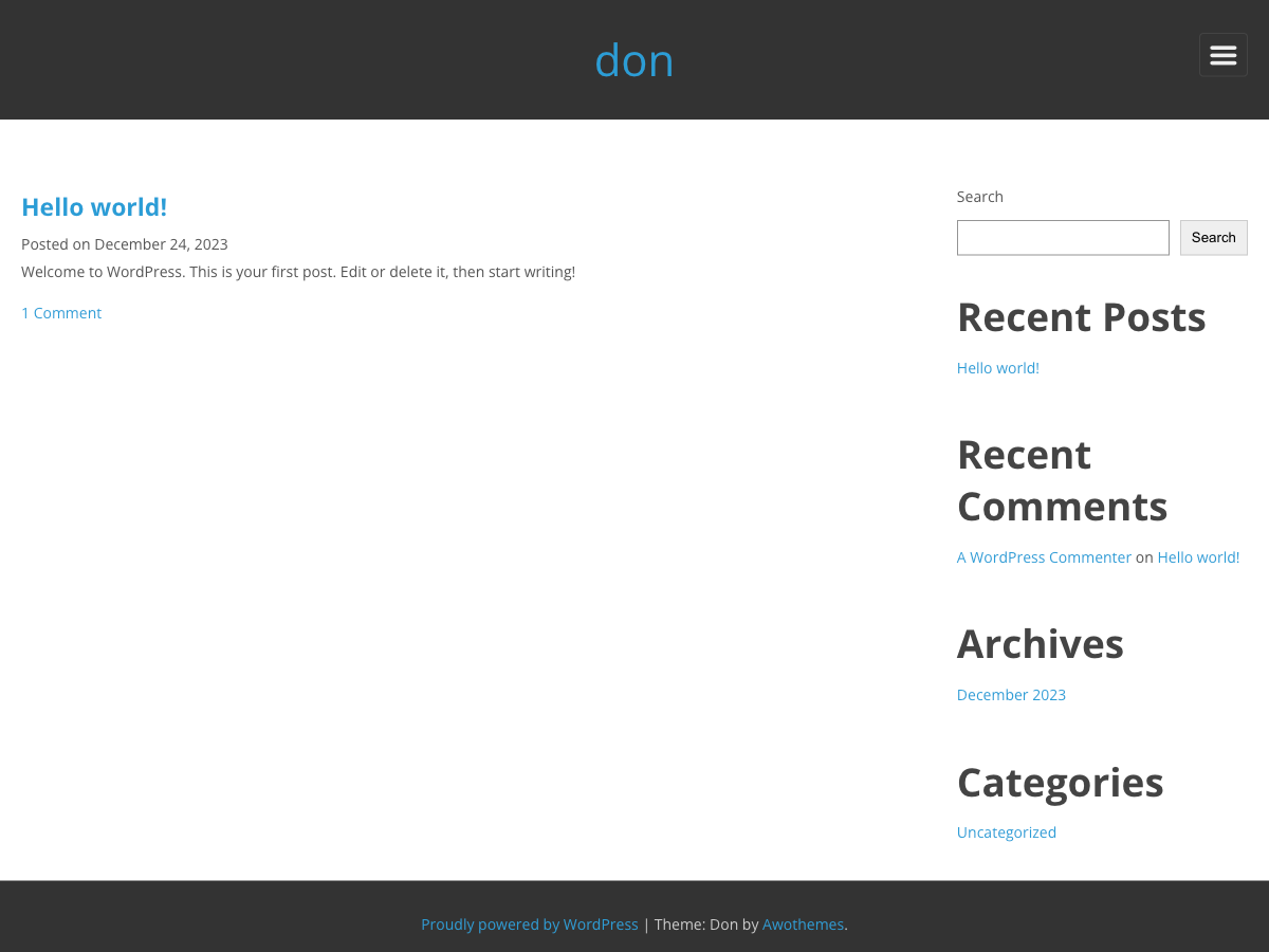 Don theme screenshot
