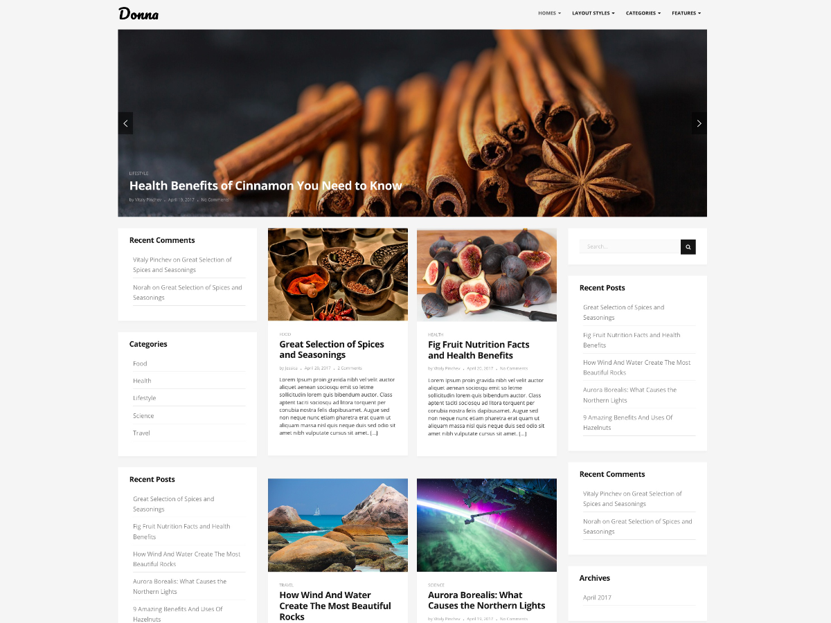 Donna theme screenshot