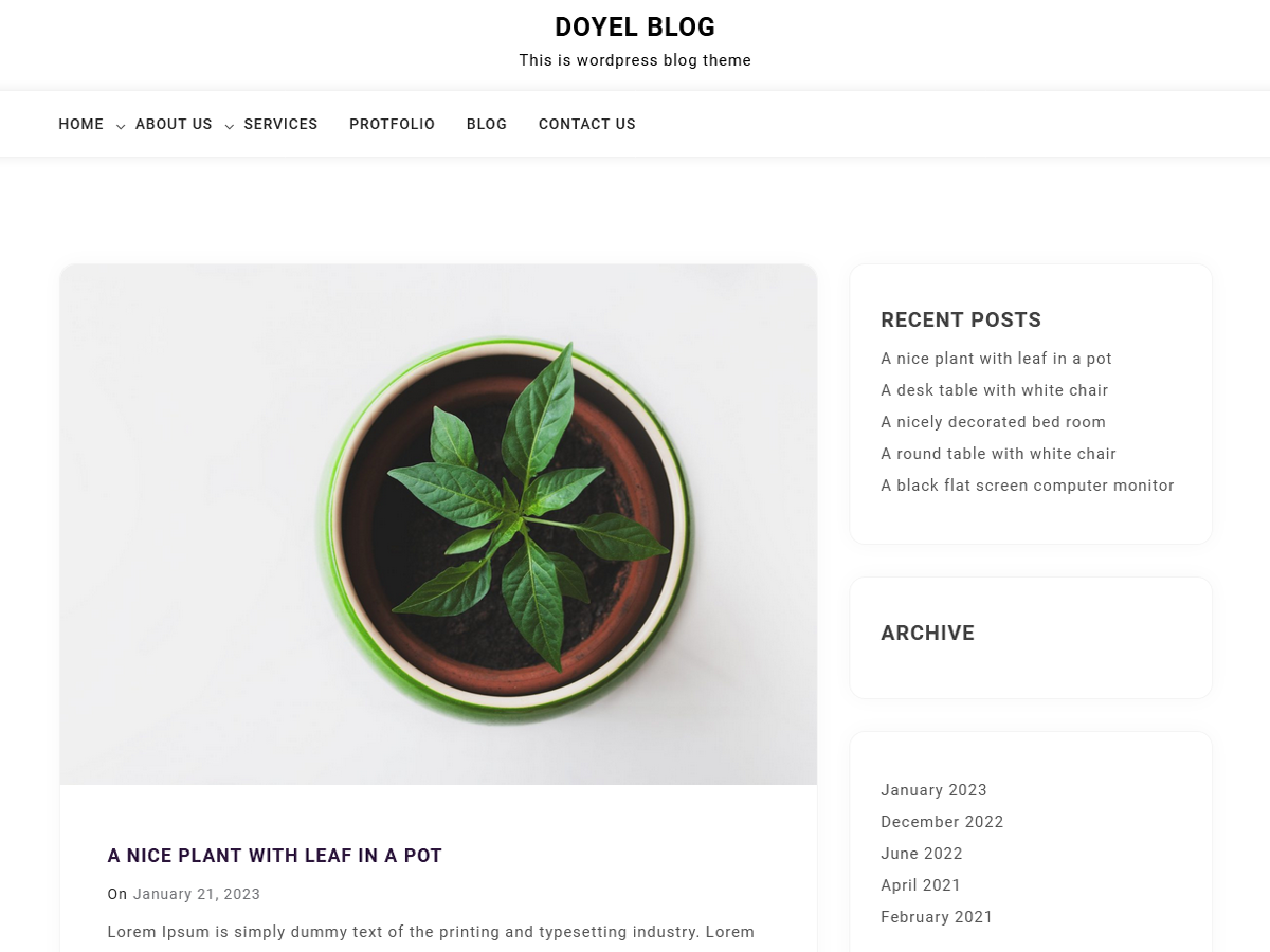 Doyel Blog theme screenshot