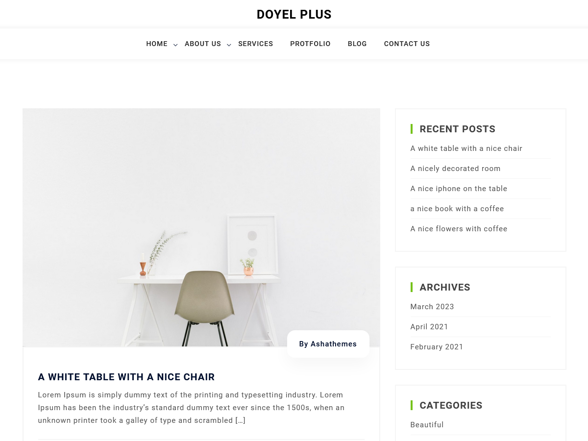 Doyel Plus theme screenshot