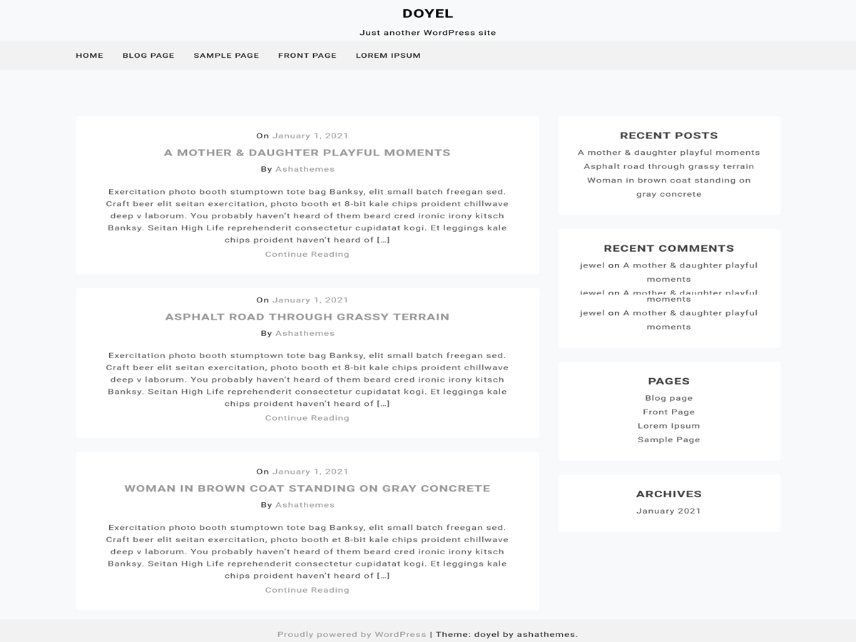 Doyel theme screenshot