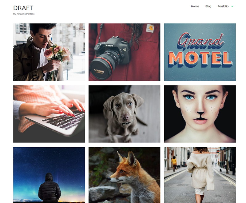 Draft Portfolio theme screenshot